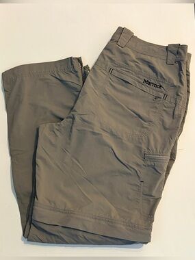 Marmot Gray Convertible Hiking Pants Shorts Cargo Men's Size 34x30